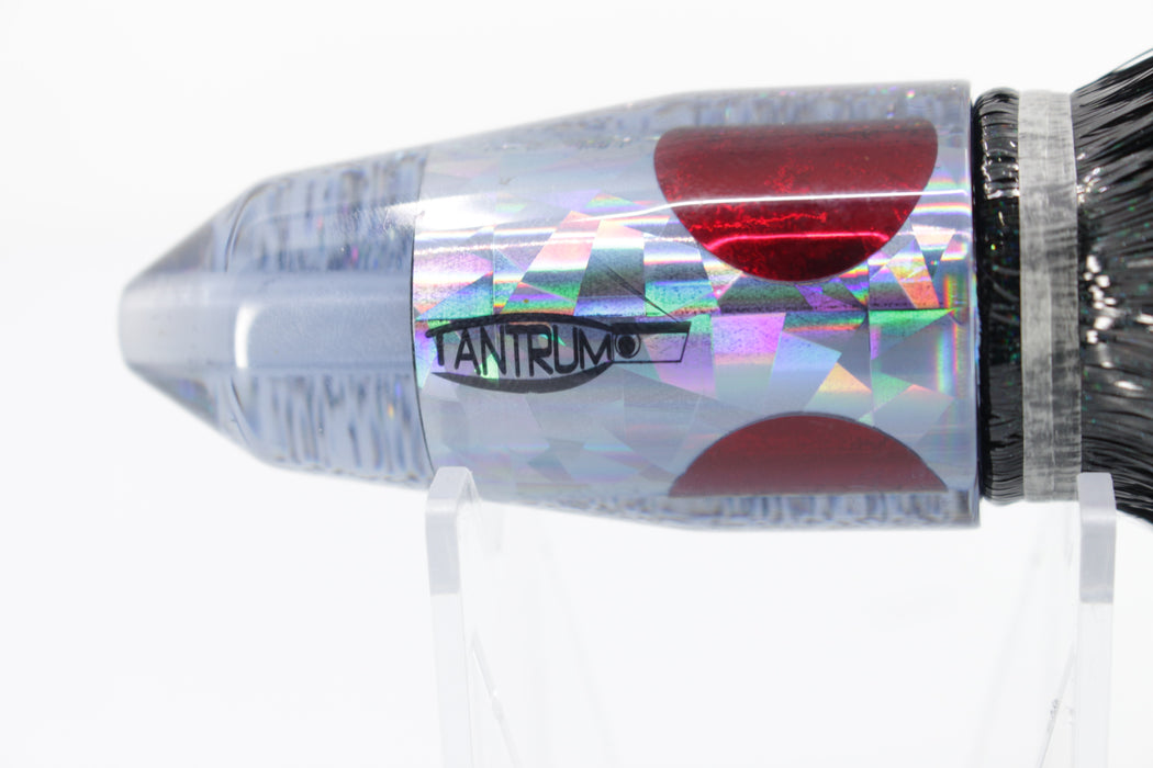 TANTRUM Lures Gray Rainbow Flake Medium Bullet 9" 7oz Flashabou Black-Blue
