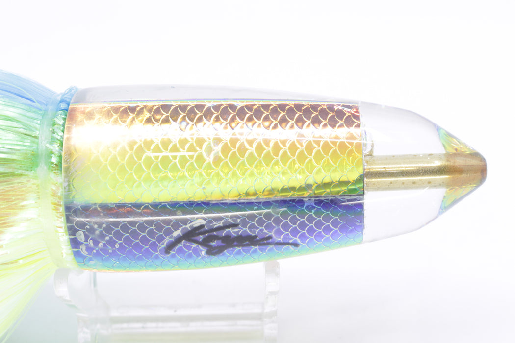 Koya Lures Rainbow Scale AK Bullet 12" 14.5oz EZ Flash Ice Blue-Green-Chartreuse