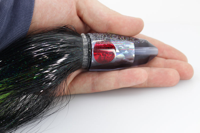 TANTRUM Lures Gray Rainbow Flake Medium Bullet 9" 7oz Strobez Black-Chartreuse
