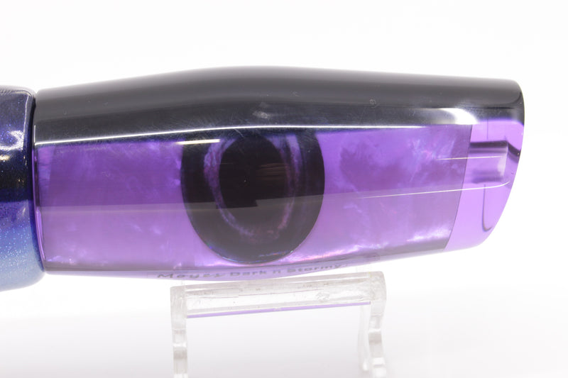 Moyes Lures Purple MOP Black Back Large Dark-N-Stormy 14" 10.3oz Fire Tailz Skipjack