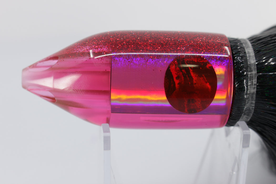 TANTRUM Lures Pink Rainbow Red Glitter Back Medium JetPack Bullet 9" 6.4oz Flashabou