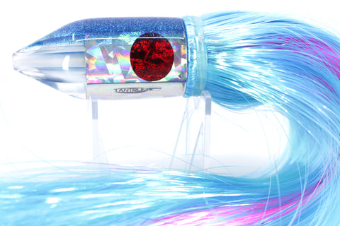 TANTRUM Lures Silver Rainbow Blue Glitter Back Medium JetPack Bullet 9" 6.4oz Flashabou