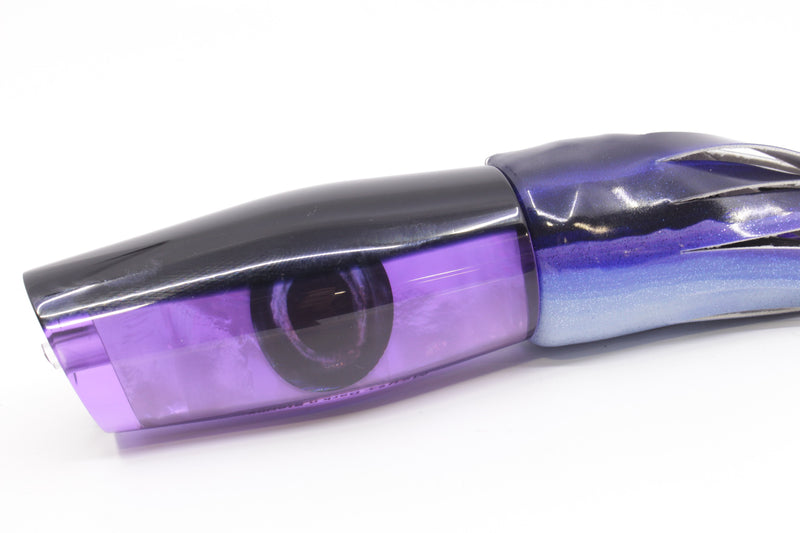 Moyes Lures Purple MOP Black Back Large Dark-N-Stormy 14" 10.3oz Fire Tailz Skipjack