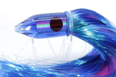 TANTRUM Lures Blue Rainbow Blue Glitter Back Medium JetPack Bullet 9" 6.4oz Flashabou