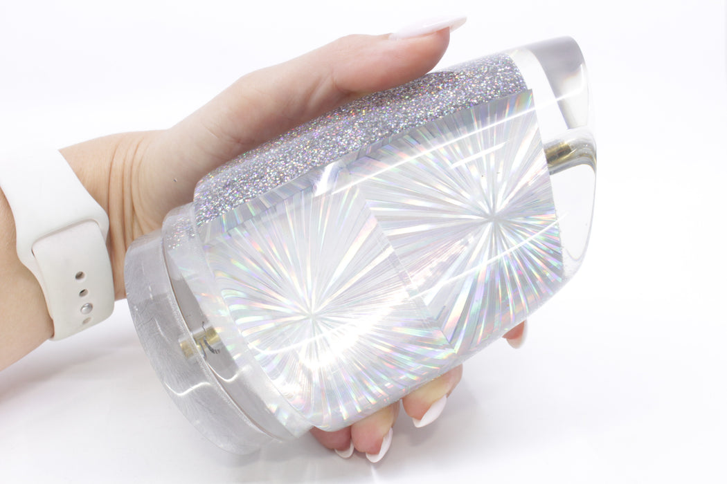 Koya Lures Silver Rainbow Starburst XXL Poi Dog Teaser 24oz