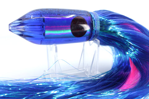 TANTRUM Lures Blue Rainbow Large JetPack Bullet 12" 10.2oz Flashabou Blue-Pink