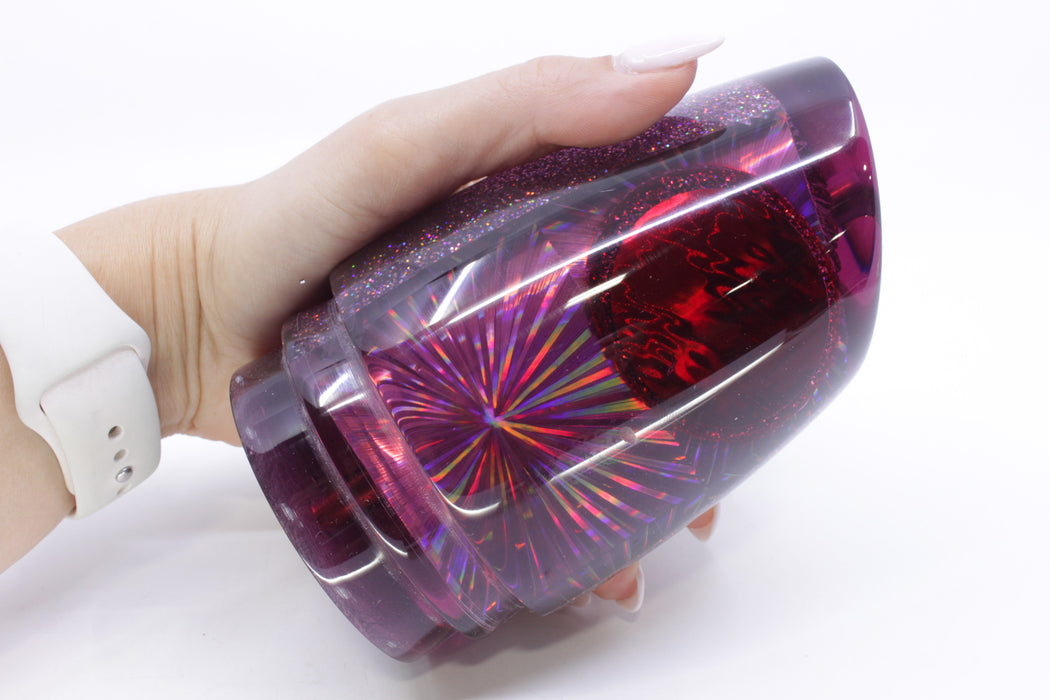 Koya Lures Purple Rainbow Starburst Red Eyes XXL Poi Dog Teaser 24oz