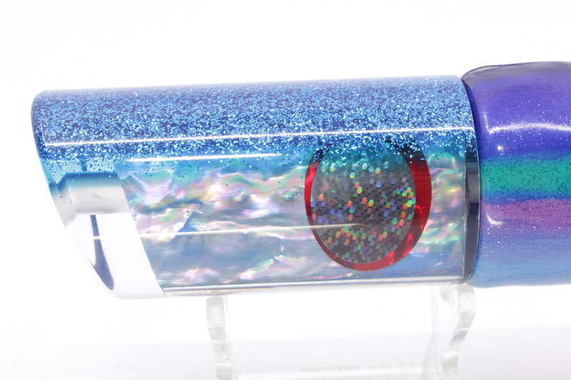 TANTRUM Lures Blue Awabi Blue Glitter Back Black-Red Eyes Large Tube 12" 7.7oz FT Vinyl