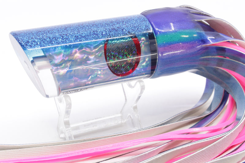 TANTRUM Lures Blue Awabi Blue Glitter Back Black-Red Eyes Large Tube 12" 7.7oz FT Vinyl
