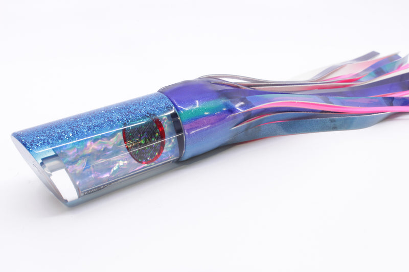TANTRUM Lures Blue Awabi Blue Glitter Back Black-Red Eyes Large Tube 12" 7.7oz FT Vinyl