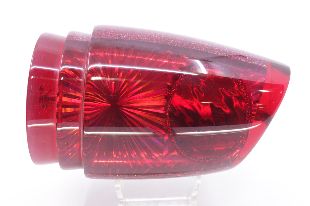 Koya Lures Red Rainbow Starburst Red Eyes XXL Poi Dog Teaser 24oz