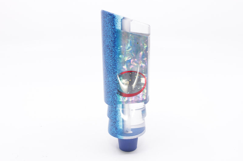 TANTRUM Lures Blue Awabi Blue Glitter Back Black-Red Eyes Large Tube 12" 5.8oz
