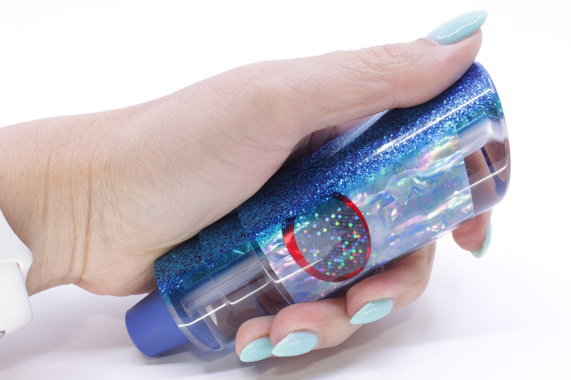 TANTRUM Lures Blue Awabi Blue Glitter Back Black-Red Eyes Large Tube 12" 5.8oz