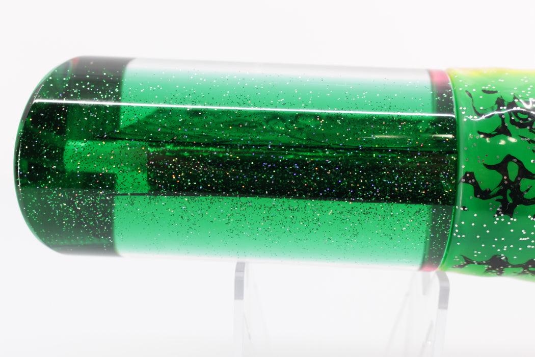 TANTRUM Lures Paua Shell Green Glitter Back XL Tube 14" 14oz Skirted