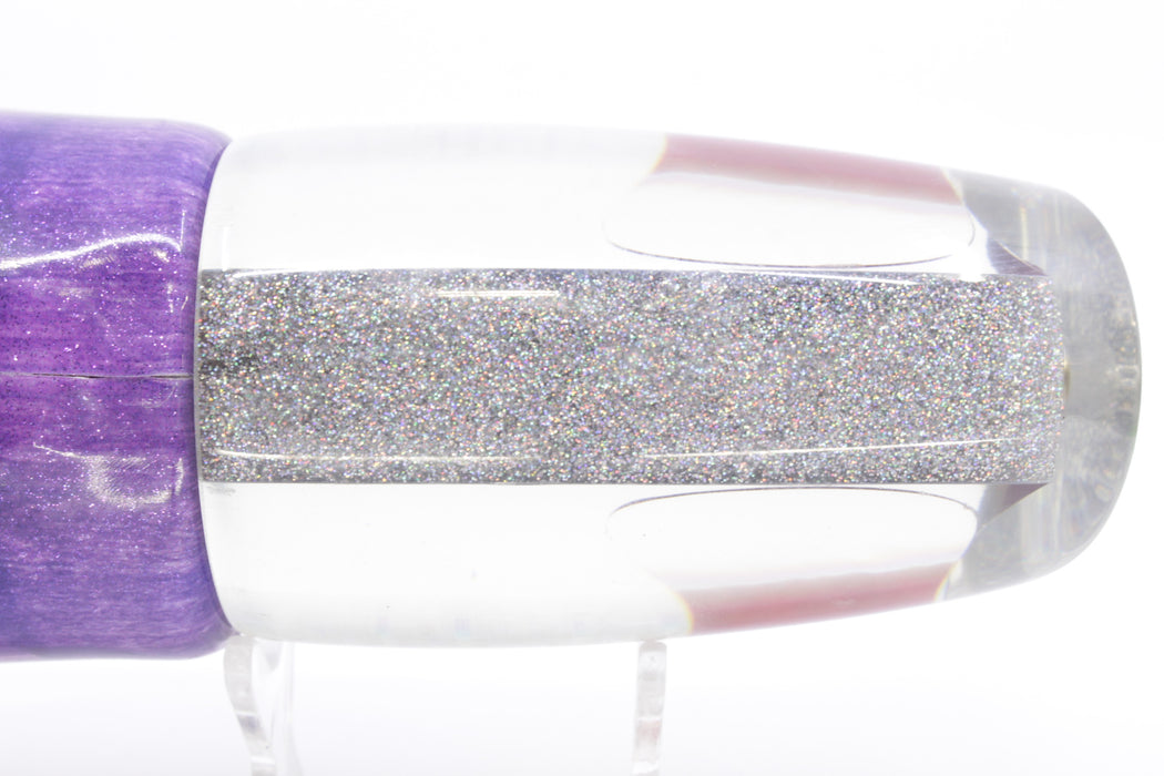 Koya Lures Silver Rainbow Starburst Large Poi Dog 16" 14.5oz FT Vinyl Purple Eclipse