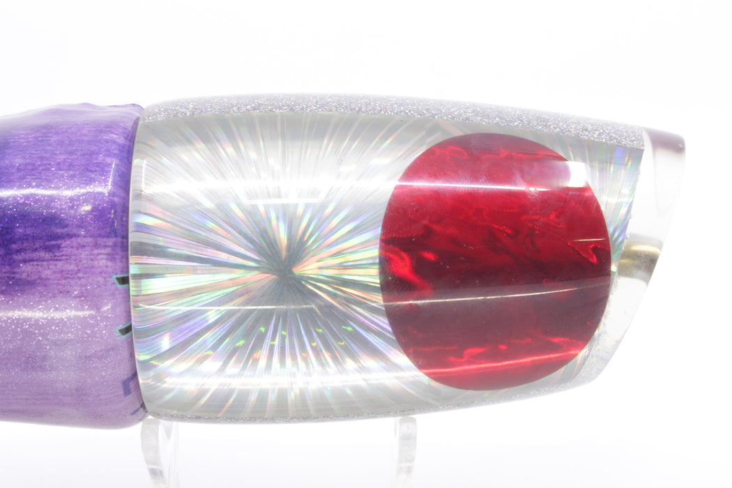 Koya Lures Silver Rainbow Starburst Large Poi Dog 16" 14.5oz FT Vinyl Purple Eclipse