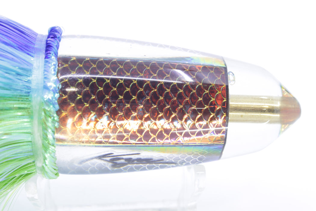 Koya Lures Rainbow Scale Clean Sweep Bullet 12" 13oz EZ Flash Blue-Ice Blue-Green