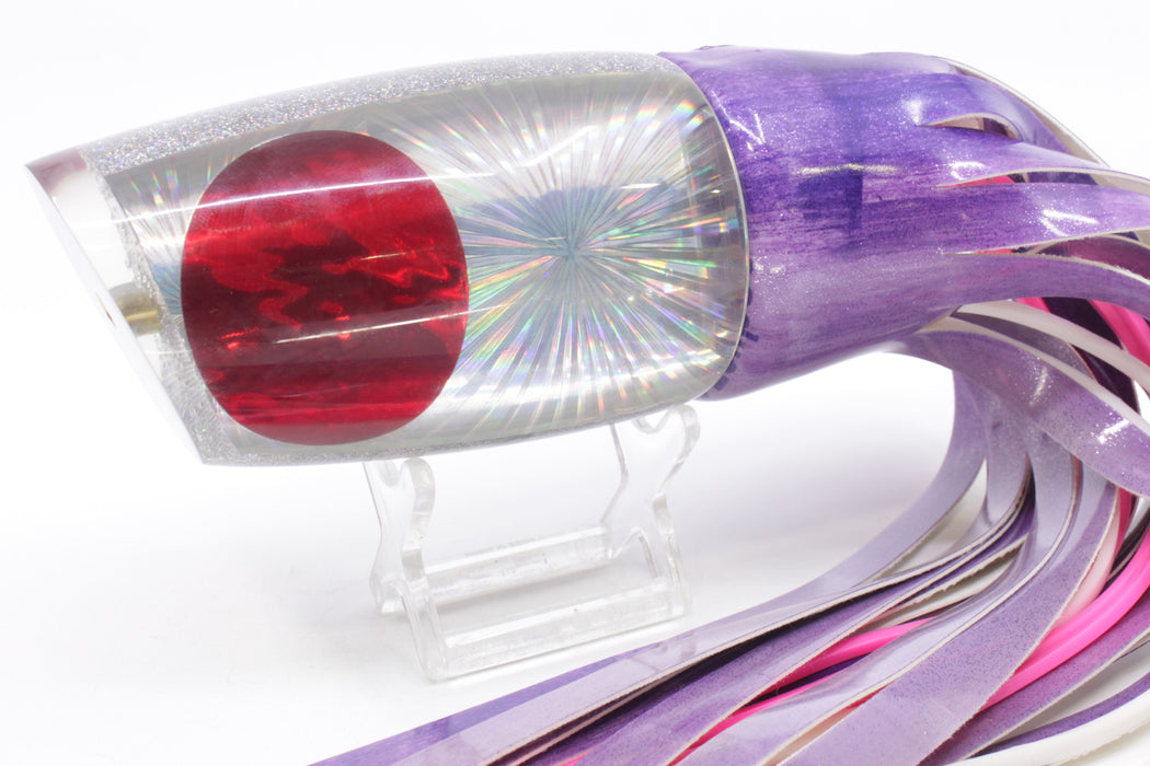 Koya Lures Silver Rainbow Starburst Large Poi Dog 16" 14.5oz FT Vinyl Purple Eclipse