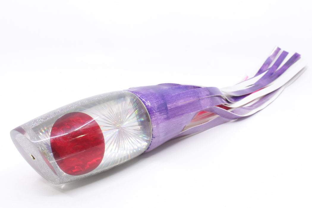 Koya Lures Silver Rainbow Starburst Large Poi Dog 16" 14.5oz FT Vinyl Purple Eclipse