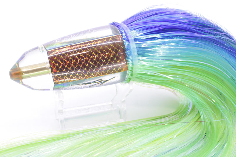 Koya Lures Rainbow Scale Clean Sweep Bullet 12" 13oz EZ Flash Blue-Ice Blue-Green