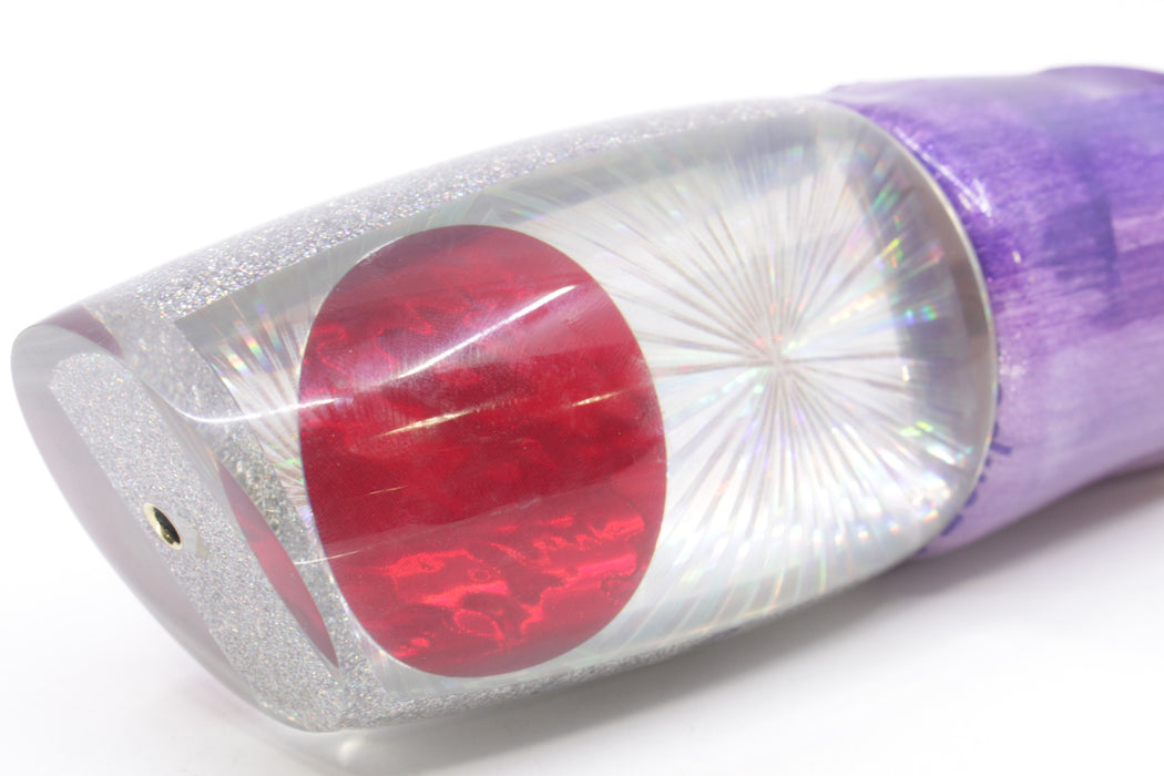 Koya Lures Silver Rainbow Starburst Large Poi Dog 16" 14.5oz FT Vinyl Purple Eclipse