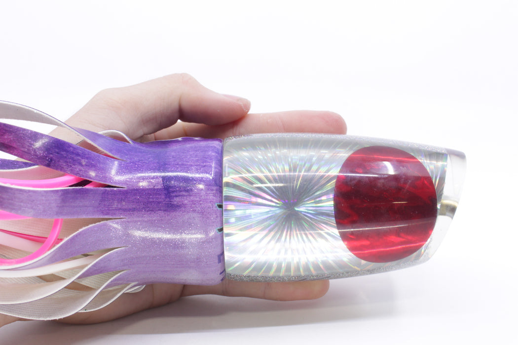 Koya Lures Silver Rainbow Starburst Large Poi Dog 16" 14.5oz FT Vinyl Purple Eclipse