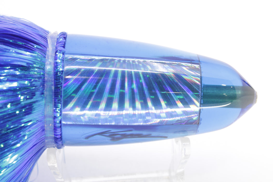 Koya Lures Blue Rainbow Starburst Clean Sweep Bullet 12" 13oz EZ Flash Blue/White