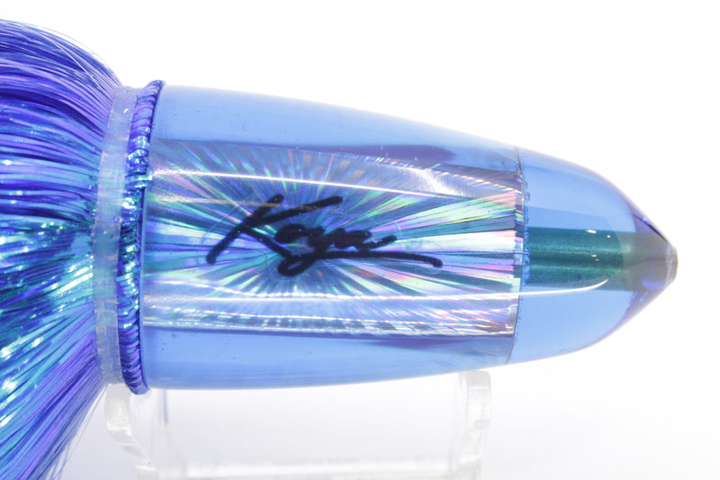 Koya Lures Blue Rainbow Starburst Clean Sweep Bullet 12" 13oz EZ Flash Blue/White