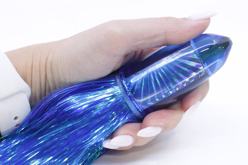 Koya Lures Blue Rainbow Starburst Clean Sweep Bullet 12" 13oz EZ Flash Blue/White