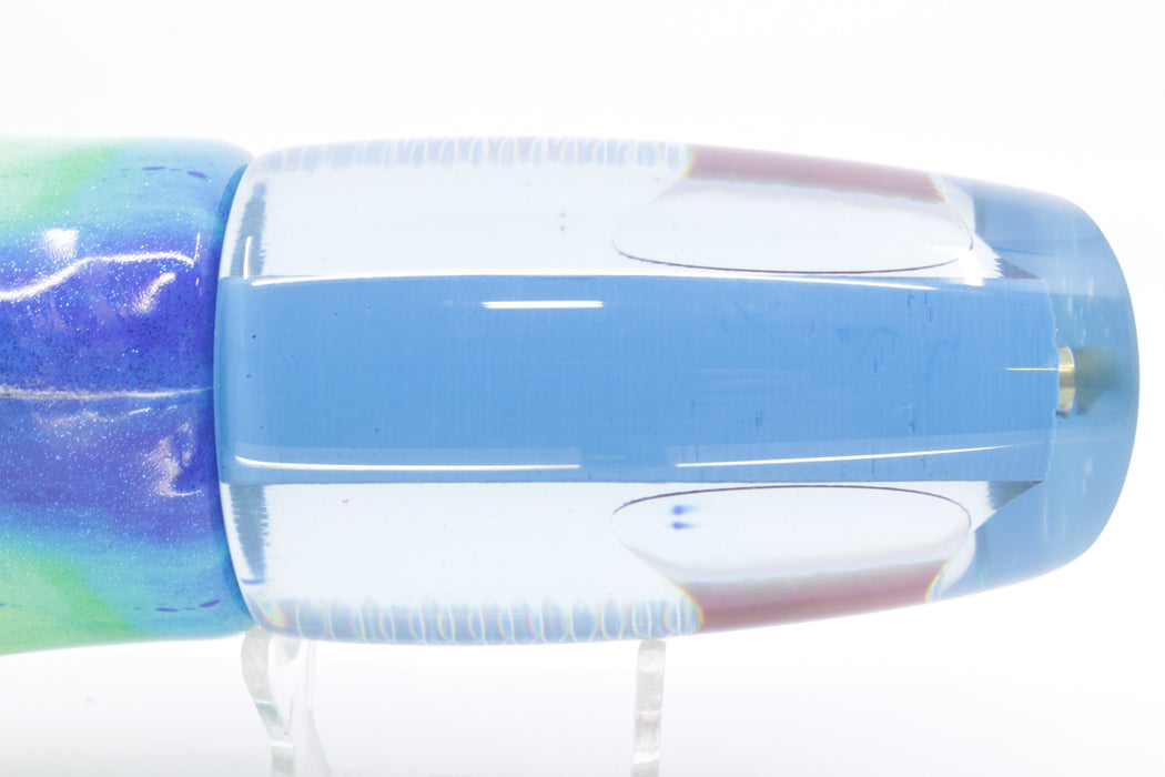 Koya Lures Ice Blue Rainbow Scale Large Poi Dog 16" 14.5oz Fire Tailz Vinyl Mad Mahi