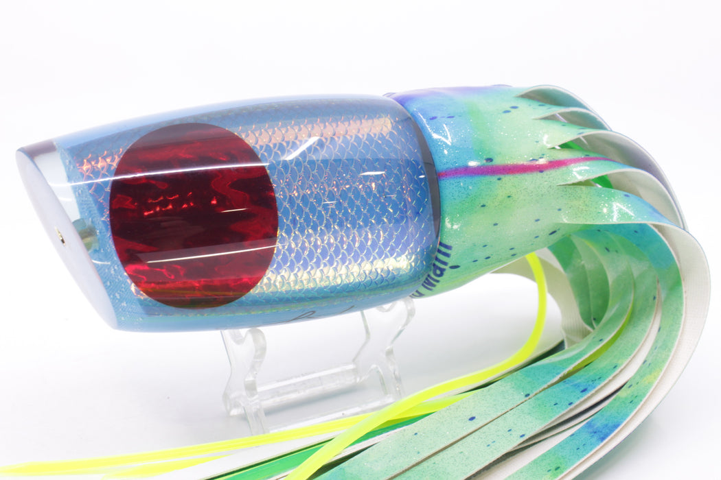 Koya Lures Ice Blue Rainbow Scale Large Poi Dog 16" 14.5oz Fire Tailz Vinyl Mad Mahi