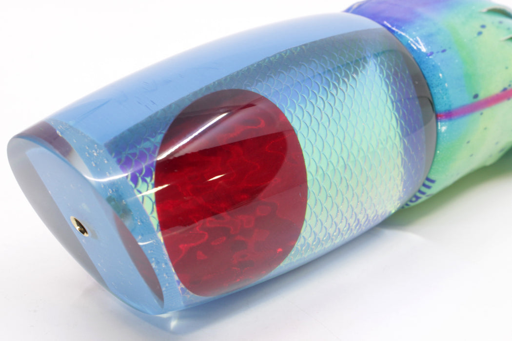 Koya Lures Ice Blue Rainbow Scale Large Poi Dog 16" 14.5oz Fire Tailz Vinyl Mad Mahi