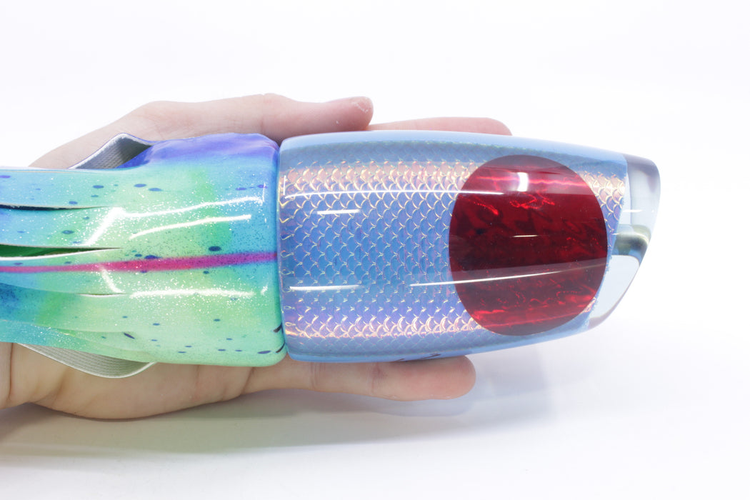 Koya Lures Ice Blue Rainbow Scale Large Poi Dog 16" 14.5oz Fire Tailz Vinyl Mad Mahi