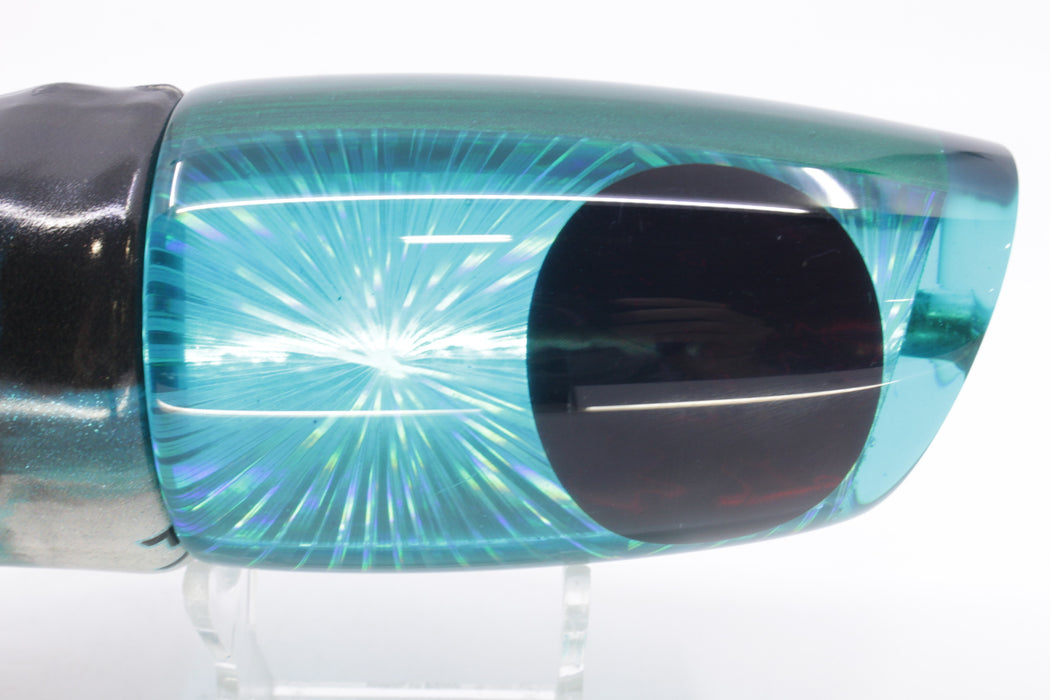 Koya Lures Turquoise Rainbow Starburst Large Poi Dog 16" 14.5oz Fire Tailz Vinyl Blue Drip