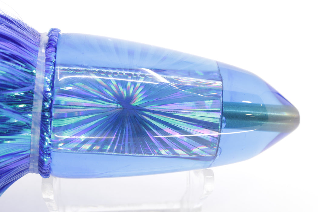 Koya Lures Blue Rainbow Starburst Short AK Bullet 12" 13.5oz EZ Flash Blue/White