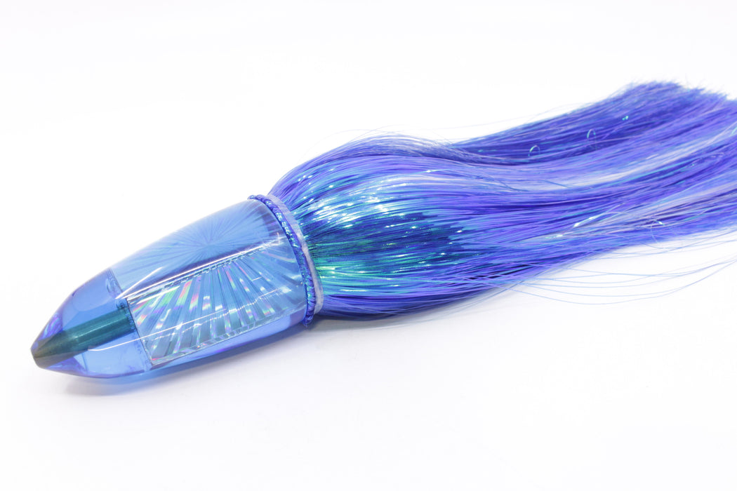 Koya Lures Blue Rainbow Starburst Short AK Bullet 12" 13.5oz EZ Flash Blue/White