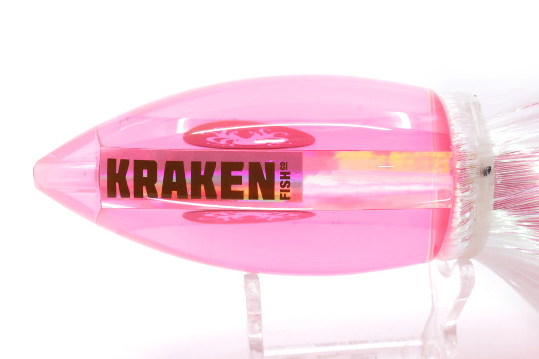 Kraken Fish Co. Fluorescent Pink Rainbow Automatic Bullet 12" 10oz Strobez Pinky