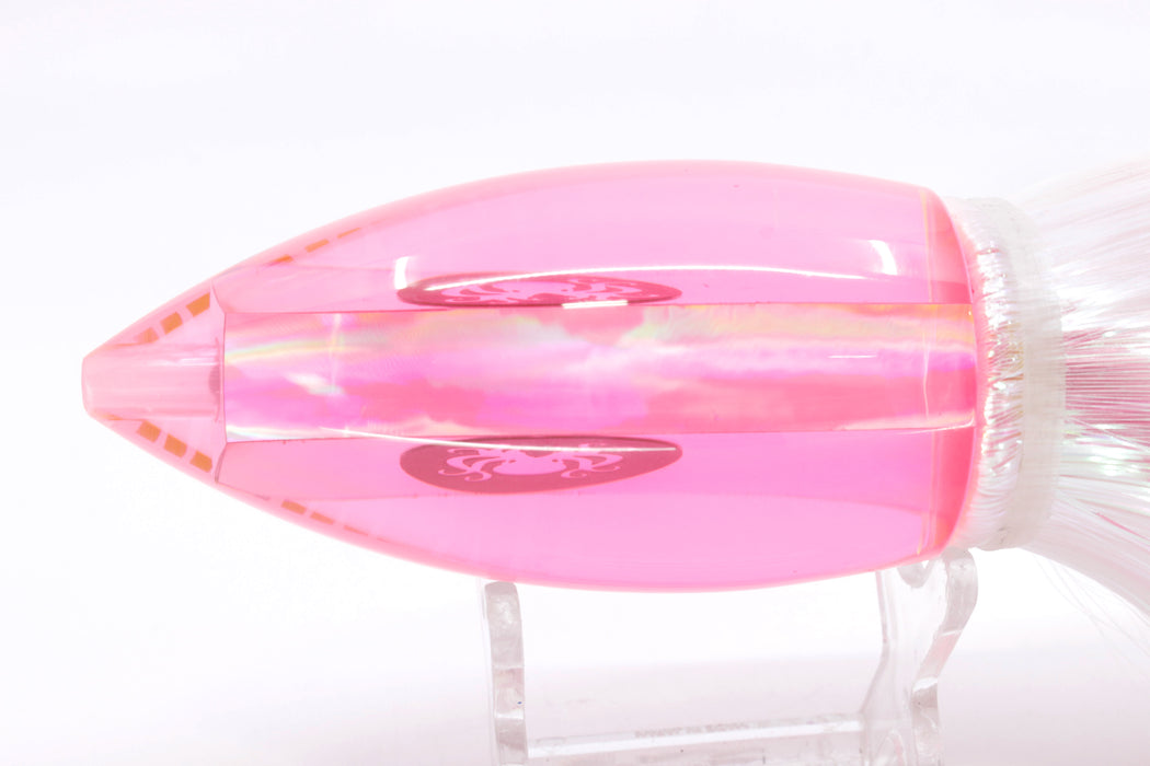 Kraken Fish Co. Fluorescent Pink Rainbow Automatic Bullet 12" 10oz Strobez Pinky