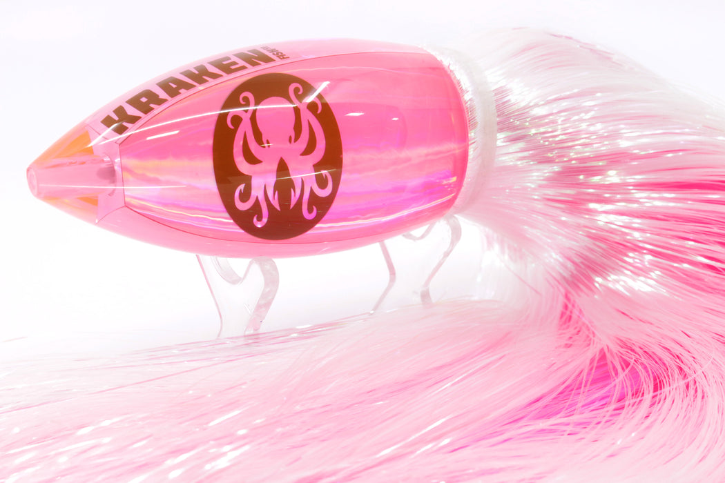 Kraken Fish Co. Fluorescent Pink Rainbow Automatic Bullet 12" 10oz Strobez Pinky