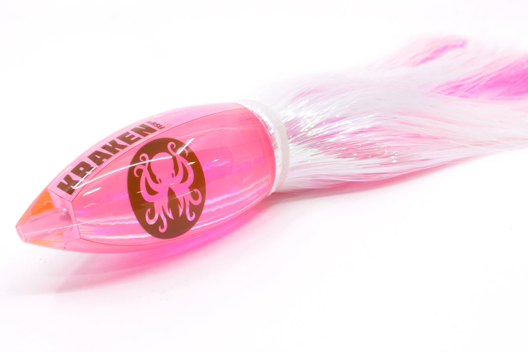 Kraken Fish Co. Fluorescent Pink Rainbow Automatic Bullet 12" 10oz Strobez Pinky