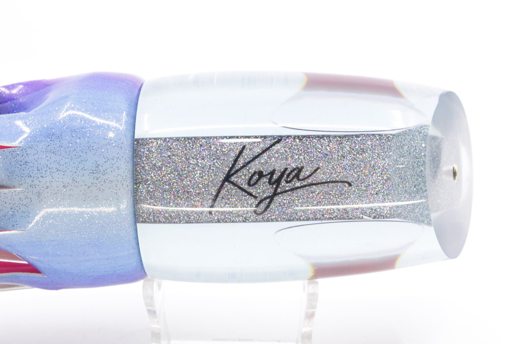 Koya Lures Ice Blue Rainbow Starburst Hard Cut Large Poi Dog 16" 15.5oz FT Vinyl