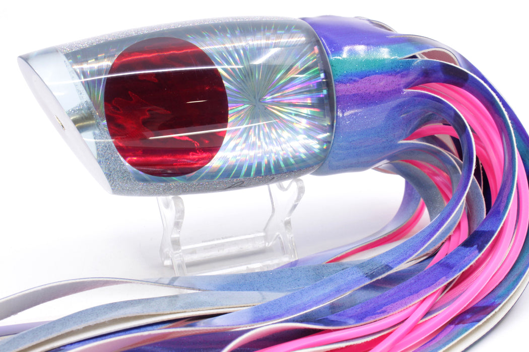 Koya Lures Ice Blue Rainbow Starburst Hard Cut Large Poi Dog 16" 15.5oz FT Vinyl