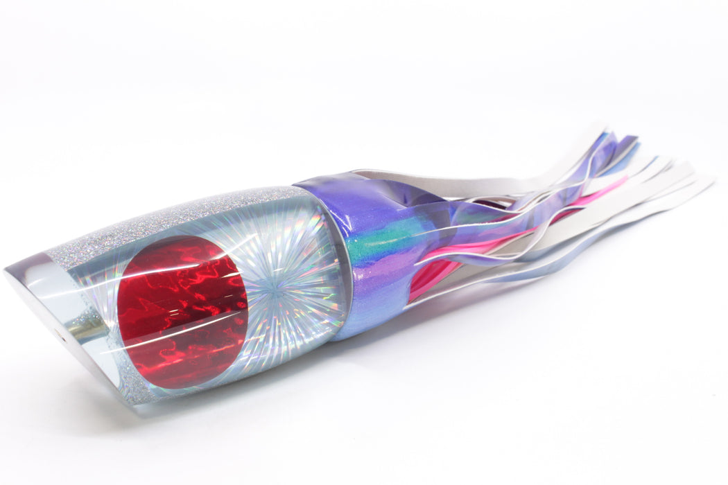 Koya Lures Ice Blue Rainbow Starburst Hard Cut Large Poi Dog 16" 15.5oz FT Vinyl