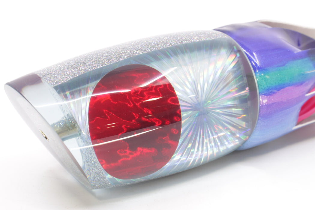 Koya Lures Ice Blue Rainbow Starburst Hard Cut Large Poi Dog 16" 15.5oz FT Vinyl