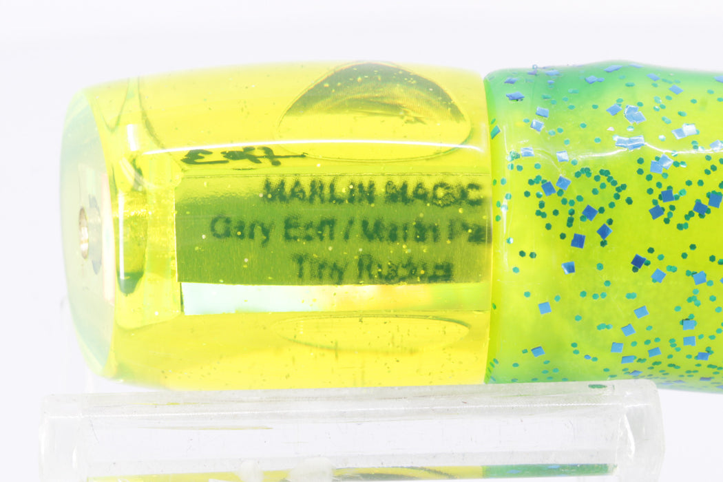 Marlin Magic Chartreuse Awabi Taxi Eyes Tiny Ruckus 7" 3oz Skirted Green-Chartreuse