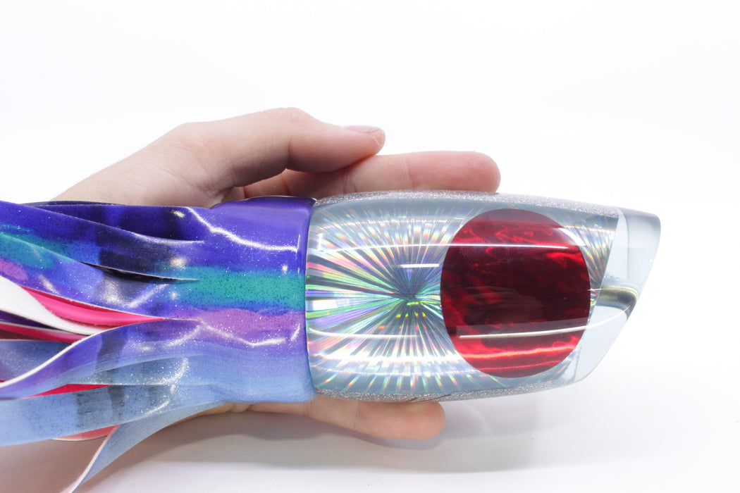 Koya Lures Ice Blue Rainbow Starburst Hard Cut Large Poi Dog 16" 15.5oz FT Vinyl