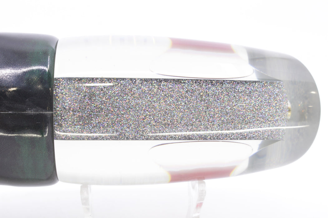 Koya Lures Silver Rainbow Starburst Hard Cut Large Poi Dog 16" 15.5oz FT Vinyl Green Drip