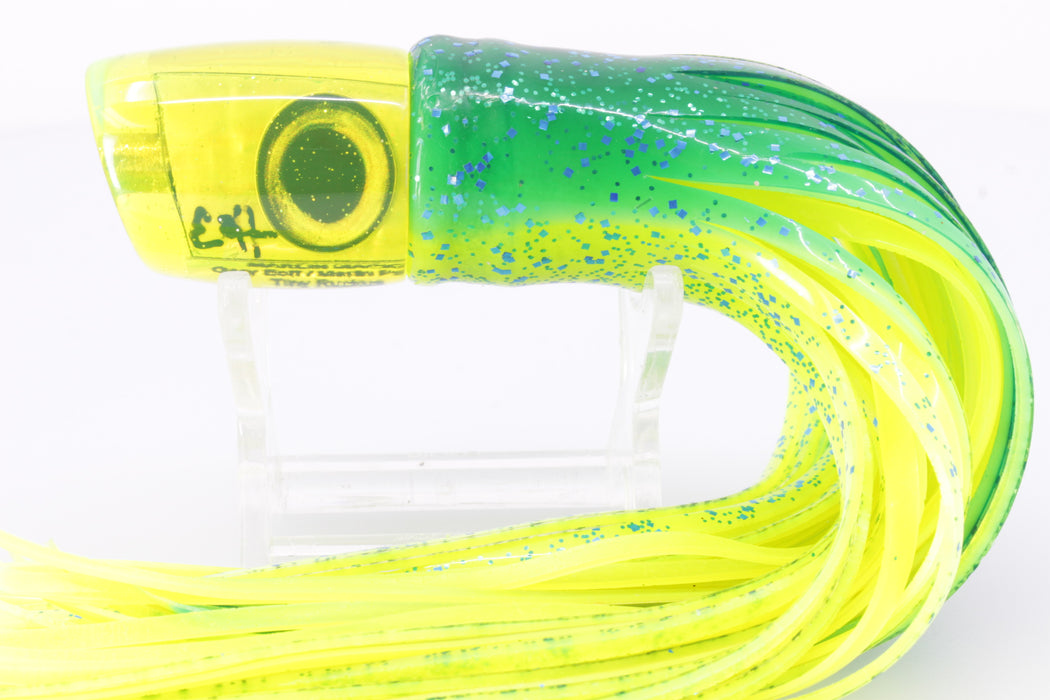 Marlin Magic Chartreuse Awabi Taxi Eyes Tiny Ruckus 7" 3oz Skirted Green-Chartreuse