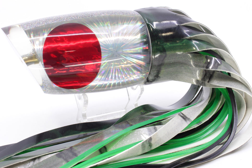 Koya Lures Silver Rainbow Starburst Hard Cut Large Poi Dog 16" 15.5oz FT Vinyl Green Drip