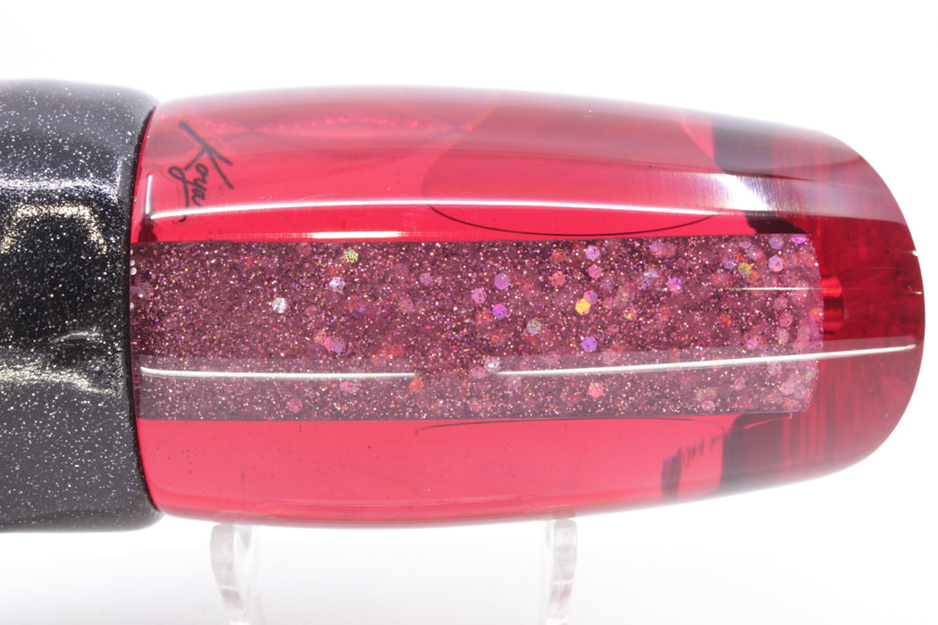 Koya Lures Red Rainbow Diamonds Hard Cut Large Poi Dog 16" 13.5oz Vinyl Black